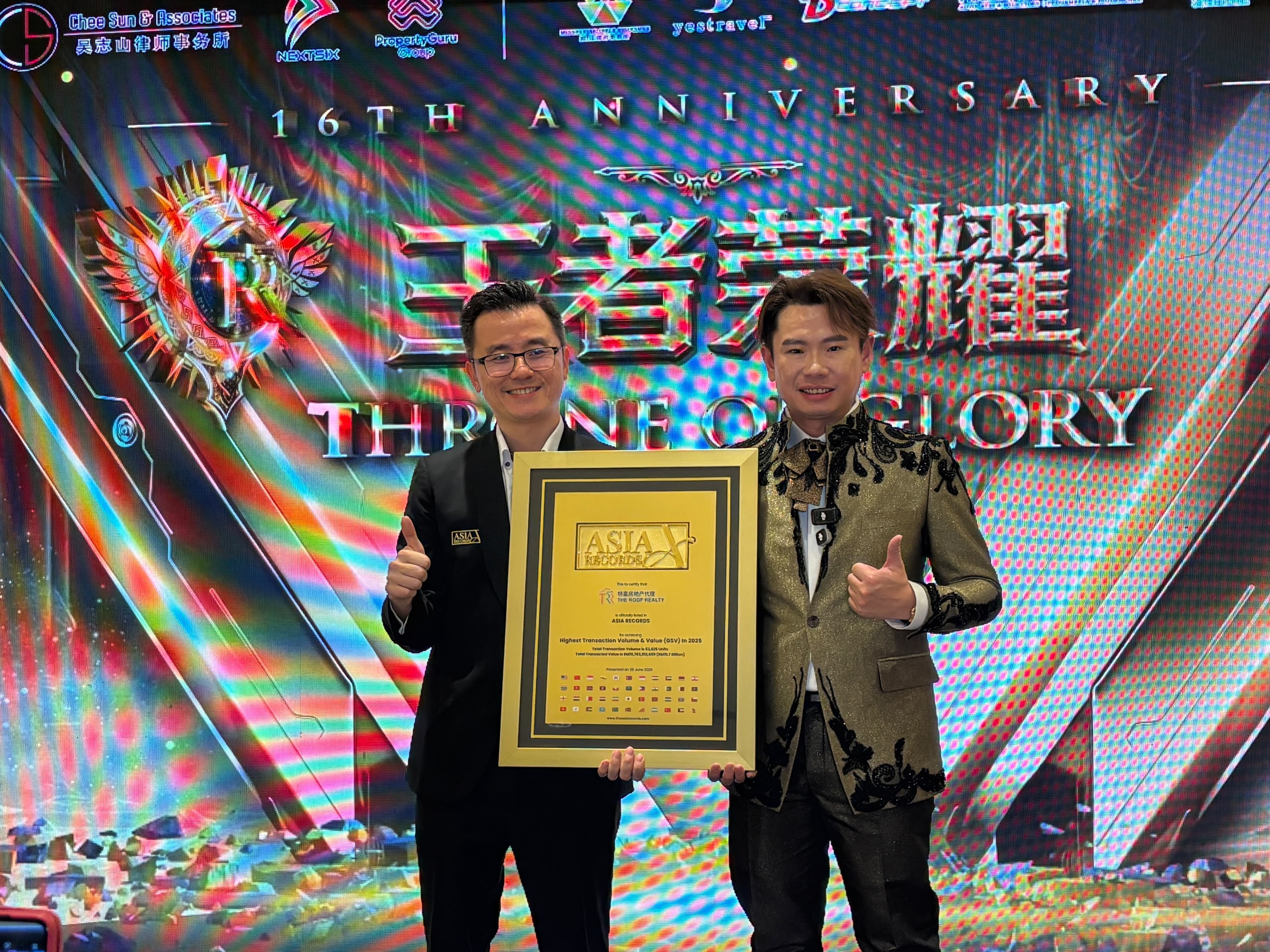The Roof Realty Sets New Industry Benchmarks With Dual Recognition From The Asia Records
