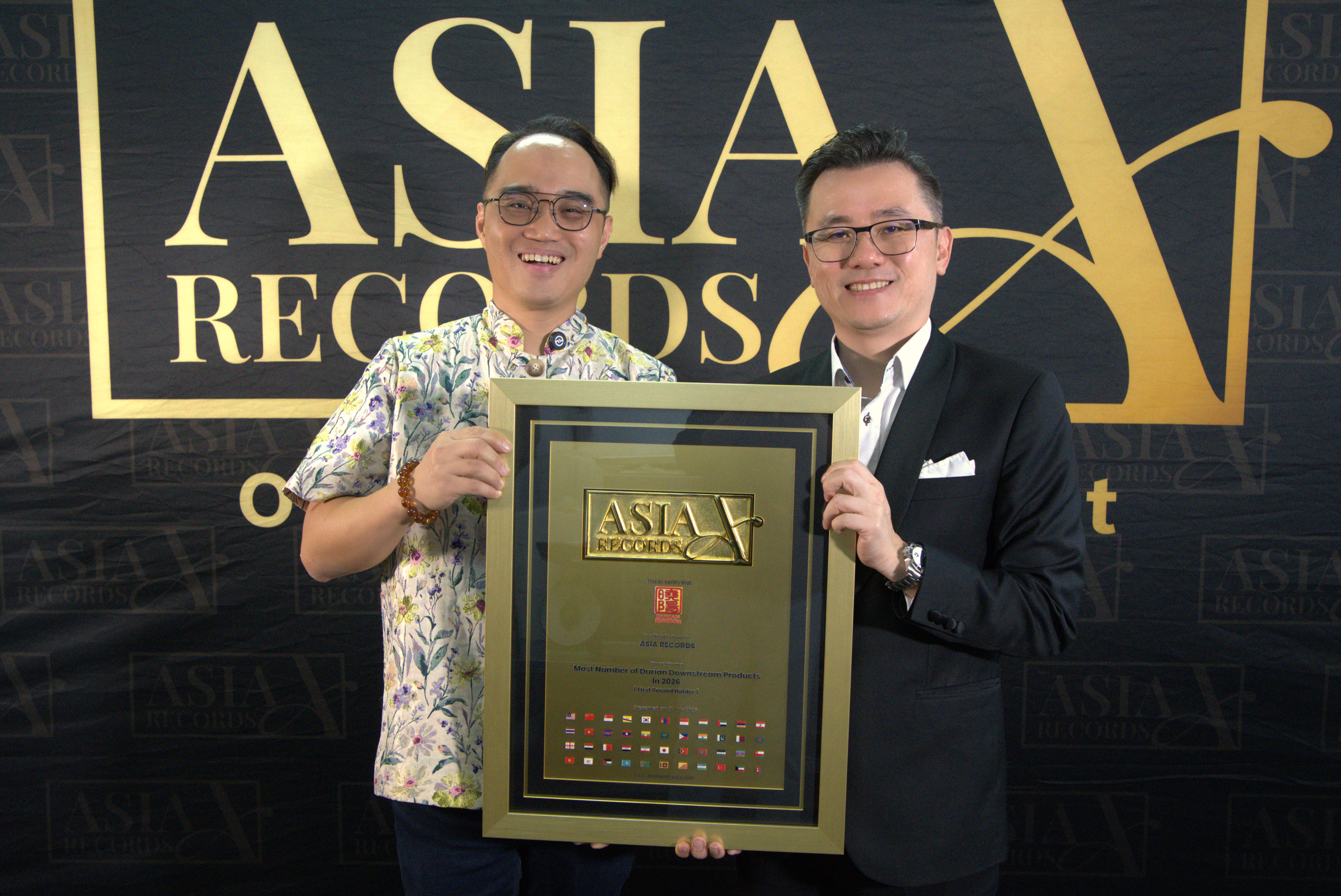Durian Kingdom Diiktiraf oleh The Asia Records atas Pencapaian Most Number of Durian Downstream Products in 2026