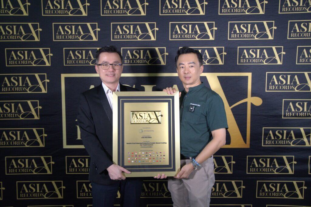 Evotooth Platinum Sdn Bhd Recognised By The Asia Records For Three Groundbreaking World-First Innovations In Oral Healthcare